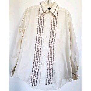 Vtg 70s Belgrave Square Career Club Shirt Men’s 15 1/2 32 Geometric